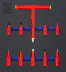 BGS technic Set capete biţi Imbus VDE 4 - 10 mm, antrenare 3/8" / 1/2", 10 piese, BGS 70216 (B-70216) Cheie torx
