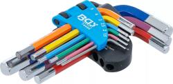 BGS technic Set chei tip L multicoloră scurte hexagon interior 1, 5 - 10 mm 9 piese (B-74454) Cheie imbus