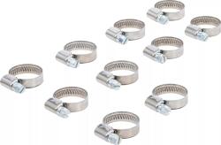 BGS Set coliere din inox pentru furtun cu diametre intre 16 - 25 mm, 10 piese, BGS 8095-16x25 (B-8095-16x25)