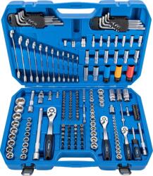  Trusa de tubulare cu 3 clicketi 1/4 - 3/8 - 1/2", profil hexagon 4 - 32 mm, 199 piese, Condor 2176 (CR-2176) Trusa unelte