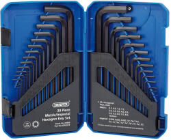 Draper Set chei Imbus Metric si Imperial model lung hexagonal, 30 piese, Draper 33894 (D-33894) Cheie imbus