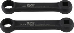 BGS Set chei inelare lagare motor pentru Mercedes-Benz, 12 colturi 16mm, 17mm, antrenare pentru clicket cu patrat de 10 mm (3/8"), 2 piese, BGS 9524 (B-9524)