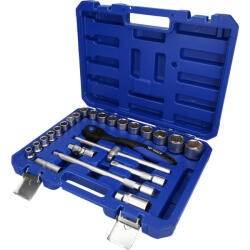 Brilliant Tools Set de chei tubulare 10 - 32 mm, antrenare 1/2", 25 de piese, Brilliant Tools BT022025 (BT022025)