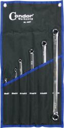 Condor Set de chei inelare cu capat dublu, 6 piese, plate si lungi, E6-24 mm, Condor 4407 (CR-4407)
