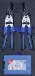BGS technic Set foarfece pentru metal si freze pentru majorat gauri, 5 piese, BGS 4026 (B-4026)