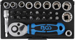 BGS technic Set chei tubulare | Antrenare 6, 3 mm (1/4") | 28 piese, BGS 2143 (B-2143)