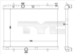 TYC 726-0019-R Radiator, racire motor