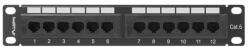 Lanberg PPU6-9012-B 10" 1U 12port Cat. 6 UTP árnyékolatlan fekete patch panel (PPU6-9012-B) - haztartasibolt