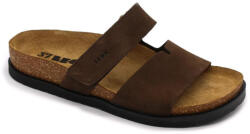  0Ft kiszállítás! Leon Comfortstep 7020 barna női bőr papucs 36-41 -Birkenstockhoz hasonlatos talppal
