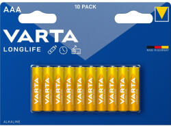 VARTA Elem AAA mikro LR03 Longlife 10 db/csomag, Varta - toptoner