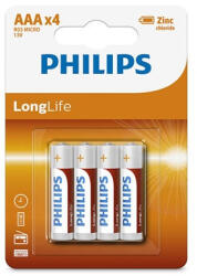 Philips ELEM LONGLIFE AAA 4-BLISZTER R03L4B/10 (R03L4B/10) - scom