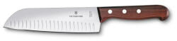 Victorinox Swiss Wood Santoku Kés - Barázdált Pengével, 17 cm