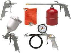 TOYA Kit pentru spalat piese, suflat, vopsit si umflat anvelope, 5 piese, Vorel 81638 (81638)