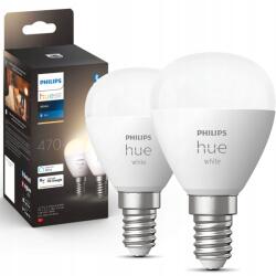 Philips 2x Led izzó Golyó E14 P45 5, 7W 2700K Philips Hue White Bluetooth Zigbee (9290024406)