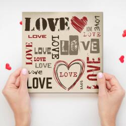 DUBLEZ Fa falikép - Love Love Love