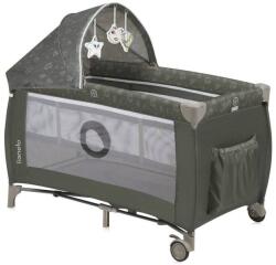 Lionelo Patut Pliabil Lionelo Sven Plus cu Doua Nivele Arcada Jucarii Masuta de Infasat Vibratii si Melodii 120x60CM Bej Olive (LO-SVEN_PLUS_BEIGE_OLIVE)