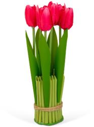 Planta artificiala decorativa - Lalea rosie - 26 x 6, 5 cm Best CarHome