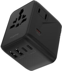 mophie Incarcator Mophie Essential 35w, GaN 5 Port + AC, Travel Adapter, Negru (ES-35W-BK)