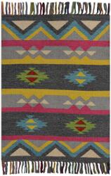 Bakero Kézzel készített szőnyeg rojtokkal, Modern design, Pamut, Téglalap, Többszínű, 60x90cm (bain0000727)