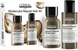 L'Oréal L'Oréal Professionnel Serie Expert Absolut Repair Molecular utazó méretű szett sérült hajra, peptidkötésekkel és 5 aminosavval, helyreállítja a haj makromolekuláris szerkezetét, sampon 100 ml + szérum
