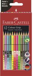 Faber-Castell Grip 12 db színes neon/pasztell/metál ceruza készlet (FC201569) - bestbyte