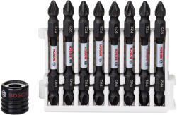 Bosch PRO Impact Control kétvégű csavarbit csomag mágneses csavartartóval, 9 db, Pick and Click (2608522334)
