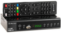 Cabletech Tuner Digital Cabletech Terestru/ Cablu DVB-T2/C H. 265 Negru (URZ0336C)