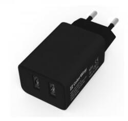 ColorWay USB töltő , AC töltő 2USB AUTO ID 2.1A (10W) fekete (CW-CHS015-BK)