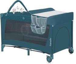 Lionelo Patut Pliabil Lionelo Flower cu Doua Nivele cu Arcada Geanta Transport Masuta de Infasat 120x60CM Turcoaz (LO-FLOWER_GREEN_TURQUOISE)
