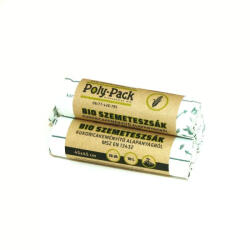Poly-Pack lebomló PLA szemeteszsák 10L - 45*45cm, 10db/tek