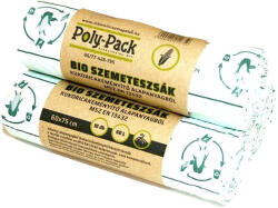 Poly-Pack lebomló PLA szemeteszsák 60L - 60*75cm, 10db/tek