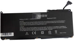 VHBW Notebook Akkumulátor - Apple 020-6582-A, 020-6580-A, 020-6809-A - 4400 mAh, 10, 95 V Li-Polimer, Fekete