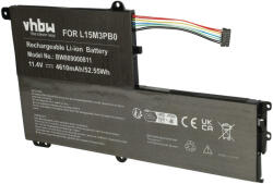 VHBW Notebook Akkumulátor - Lenovo L15M3PB0, L15C3PB1, L15L3PB0 Készülékekhez - 4610 mAh, 11, 4 V Li-Ion