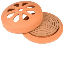Esschert Design Szúnyogriasztó spirál terrakotta tartóban (10 db)