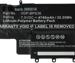 VHBW Notebook Akkumulátor - Sony PRO 11, PRO 13-hoz - 4740 mAh, 7, 5 V Li-Polimer