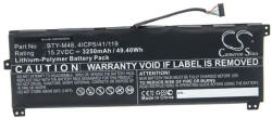 VHBW Notebook Akkumulátor - MSI BTY-M48, 4ICP5/41/119 - 3250 mAh, 15, 2 V Li-Polimer, Fekete