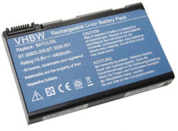 VHBW Notebook Akkumulátor - Acer BATCL50L /BATCL51L, BATCL50L, A5525024 - 4400 mAh, 14, 8 V Li-Ion, Fekete