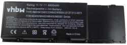 VHBW Notebook Akkumulátor - Dell 0KR854, 0DW554, 05K145, 312-0747 - 6600 mAh, 11, 1 V Li-Ion, Fekete