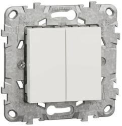 Schneider Electric Întrerupător dublu Schneider Unica alb, incl. suport (SCH-NU521118Z)