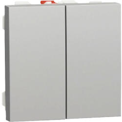 Schneider Electric Întrerupător cap-scară dublu Schneider Unica, nuanță aluminiu (SCH-NU321330)
