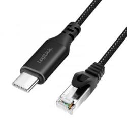 LogiLink USB 3.2 Type-C Ethernet kábel 5m fekete (CU0414)