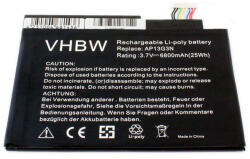 VHBW Notebook Akkumulátor - Acer AP13G3N, KT. 00203.005 - 6800 mAh, 3, 7 V Li-Polimer, Fekete