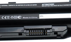 VHBW Notebook Akkumulátor - Fujitsu BPS231, BPS229, FMVNBP227A - 2000 mAh, 10, 8 V Li-Ion, Fekete