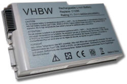 VHBW Notebook Akkumulátor - Dell 0X217, 310-4482, 310-5195, 1X793-hoz - 4400 mAh, 11, 1 V Li-Ion, Ezüst