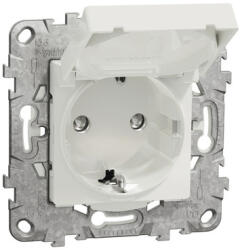 Schneider Electric Priză simplă cu împământare Schneider Unica, capac de protecție IP44, alb (SCH-NU508218)