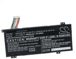 VHBW Notebook Akkumulátor - Machenike GK5CN-00-13-3S1P-0, GK5CN-00-13-4S1P-0 - 4000 mAh, 11, 4 V Li-Polymer