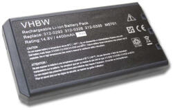 VHBW Notebook Akkumulátor - Dell 312-0292, 312-0326, 312-0334, 312-0335 - 4400 mAh, 14, 8 V Li-Ion, Fekete