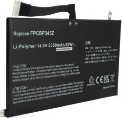 VHBW Notebook Akkumulátor - Fujitsu FPCBP345Z, FMVNBP219, FPB0280 - 2850 mAh, 14, 8 V Li-Polimer