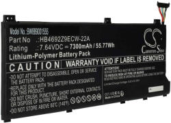 VHBW Notebook Akkumulátor - Huawei HB4692Z9ECW-22A - 7300 mAh, 7, 64 V Li-Polimer, Fekete