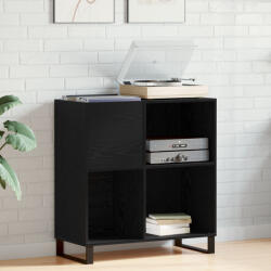 vidaXL Rekordszekrény Fekete tölgy 84.5x38x90 cm Mérnöki faforgács (VD862916)